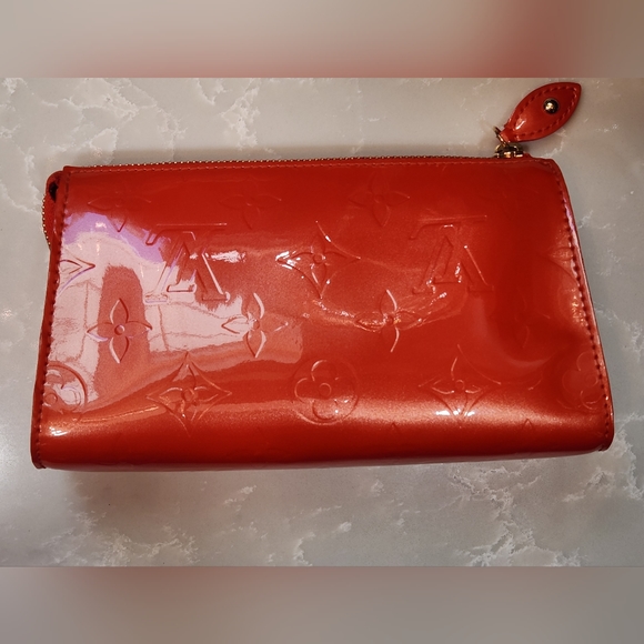 Louis Vuitton Vernis Leather Trousse Cosmetic Case bag Clutch Orange pochette - Picture 10 of 16